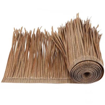 1.65X3.3ft Grass Runner Material Decorations Waterproof, Thatch Roofing Tiles Rolls Duck Blind Boat Blinds Raffia Grass Hut, Palm Thatch Rolls Duck Boat Blinds Straw Roof for Umbrella Covers Mini Bar