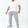 NORTHYARD Men's Athletic Pants Running Workout Joggers Lightweight Gym Jogging Track Casual Sweatpants with Zipper Pockets Stone XL view 3