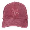Astronomys Telescopes Hat Baseball Cap for Men Women Adjustable Denim Cotton Trucker Hats Red view 1