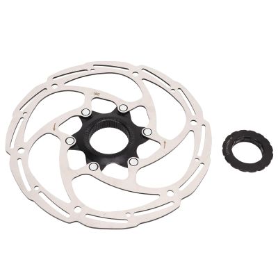 Bike Disc Brake Rotors, Bicycle Steel Centerlock Disc Brake Rotor with Center Lock Cover 26.8mm/1.06in Inside Diameter 44mm/1.73in Outer Diameter for Most Road Mountain Bike(180mm)