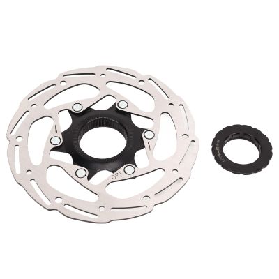 Bike Disc Brake Rotors, Bicycle Steel Centerlock Disc Brake Rotor with Center Lock Cover 26.8mm/1.06in Inside Diameter 44mm/1.73in Outer Diameter for Most Road Mountain Bike(140mm)
