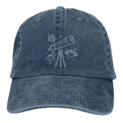 Astronomys Telescopes Hat Baseball Cap for Men Women Adjustable Fashion Dad Hats Navy Blue