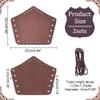 AHANDMAKER 2 Sets Leather Gauntlet Wristband, Medieval Wrist Armor Bracers Arm Armor Cuff, Punk Arm Guards, Renaissance Costume Accessories, for Men Women Cosplay, Brown view 2
