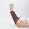 AHANDMAKER 2 Sets Leather Gauntlet Wristband, Medieval Wrist Armor Bracers Arm Armor Cuff, Punk Arm Guards, Renaissance Costume Accessories, for Men Women Cosplay, Brown view 3