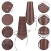 AHANDMAKER 2 Sets Leather Gauntlet Wristband, Medieval Wrist Armor Bracers Arm Armor Cuff, Punk Arm Guards, Renaissance Costume Accessories, for Men Women Cosplay, Brown view 4