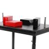Arm Wrestling Battle Table Adjustable Professional Training Arm Wrestling Table w/Pads for Family Office Entertainment Equipment for Gym Club,Black view 3