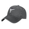 Taekwondo Silhouette Hat Baseball Cap for Men Women Adjustable Denim Cotton Trucker Hats Deep Heather view 2