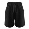 Women's Loose Wide Leg Shorts Summer Casual Cotton Linen Shorts Drawstring Elastic High Waist Pocket Straight Short Pants Black view 3