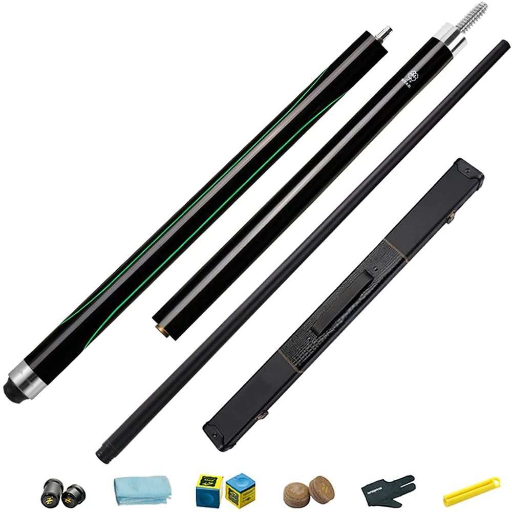 RYGHTTYT billiards house cues Billiard Cue Barrel Set Maple Pool Cue 59Inch Punch and Jump Rod, 1/2 Black Technology Carbon Fiber Pool Cue Stick 20Oz, Nine Ball Billiard Pool Cue 13Mm Tips Adult(Color