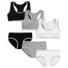 Cotton Soft Comfortable Elastic Girls Training Bras and Underwear Set for 8-18 Years Old view 1
