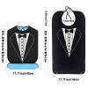 BWWKTOP Wedding Bibs For Groom Bridal Shower Gift Tuxedo Suit Groom Bow Tie Pattern Men's Adult Bibs (Bow Tie bib) view 2