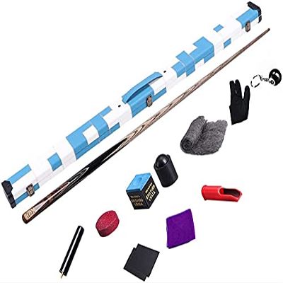 RYGHTTYT Billiards House cues Billiard Pool Cue, 57-Inch Through Rod, North American Ash Wood Handcraft Snooker Cue with 10Mm Head, Very Good Grip(Color:Cue Box B)