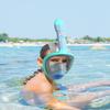 QingSong Kids Snorkel Mask Full Face, Snorkeling Set with Camera Mount, 180 Degree Panoramic View Snorkeling Gear Anti-Fog Anti-Leak view 2