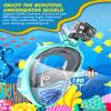 QingSong Kids Snorkel Mask Full Face, Snorkeling Set with Camera Mount, 180 Degree Panoramic View Snorkeling Gear Anti-Fog Anti-Leak view 4