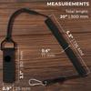 TECEUM Tactical Pistol Lanyard  Black  Equipment Accessories for Military, Police, Security & Personal Use  Spring Safety Strap with D-Ring Keeper  Anti-Lost Elastic Coil for Belt or MOLLE view 3