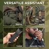 TECEUM Tactical Pistol Lanyard  Black  Equipment Accessories for Military, Police, Security & Personal Use  Spring Safety Strap with D-Ring Keeper  Anti-Lost Elastic Coil for Belt or MOLLE view 4