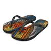 African Flip Flops, Dashiki Pattern African Pattern Flip-Flops White view 1