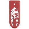 NDZ Performance Magazine Base Plate Finger Extension for Glock 43X 48 9mm Laser Engraved Anodized Aluminum in Red, Made in The USA - Spartan Helmet US Flag view 1