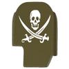 NDZ Performance Rear Slide Cover Plate for Sig P365 P365X P365 XL P365 X Macro P365 Fuse 9mm .380 Laser Engraved Aluminum in Olive Drab Green - Skull Jolly Roger 2 view 1