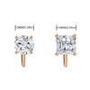 YOQUCOL 2 Pairs 8MM White Cubic Zirconia Crystal Rose Golden Tone Clip On Earrings Non Pierced Stud Earrings For Women view 2