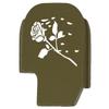 NDZ Performance Rear Slide Cover Plate for Sig P365 P365X P365 XL P365 X Macro P365 Fuse 9mm .380 Laser Engraved Aluminum in Olive Drab Green - Rose Swoosh Petals view 1