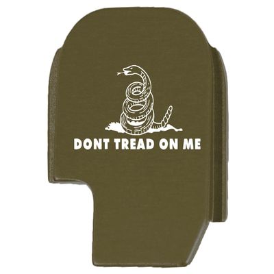 NDZ Performance Rear Slide Cover Plate for Sig P365 P365X P365 XL P365 X Macro P365 Fuse 9mm .380 Laser Engraved Aluminum in Olive Drab Green - Don't Tread On Me 2