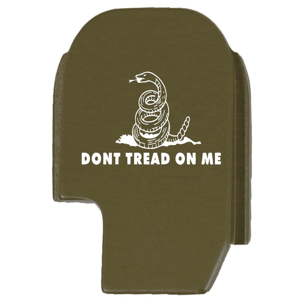 NDZ Performance Rear Slide Cover Plate for Sig P365 P365X P365 XL P365 X Macro P365 Fuse 9mm .380 Laser Engraved Aluminum in Olive Drab Green - Don't Tread On Me 2