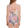 Youth Women One-Piece Swimsuit Swimwear UPF Pink Floral Abstract Print view 3