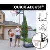 Lifetime Height Adjustable Portable Basketball Hoop, 8 to 10 Foot Adjustment, 44 Inch Impact Backboard, Blue/Gray view 3