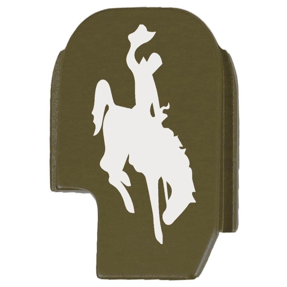 NDZ Performance Rear Slide Cover Plate for Sig P365 P365X P365 XL P365 X Macro P365 Fuse 9mm .380 Laser Engraved Aluminum in Olive Drab Green - Bucking Bronco 1
