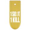 NDZ Performance Magazine Base Plate Finger Extension for Glock 43X 48 9mm Laser Engraved Anodized Aluminum in Gold, Made in The USA - 1 Shot 1 Kill Crosshairs 2 LINE view 1