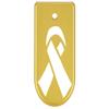 NDZ Performance Magazine Base Plate Finger Extension for Glock 43X 48 9mm Laser Engraved Anodized Aluminum in Gold, Made in The USA - Awareness Ribbon view 1