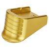 NDZ Performance Magazine Base Plate Finger Extension for Glock 43X 48 9mm Laser Engraved Anodized Aluminum in Gold, Made in The USA - Awareness Ribbon view 2