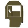 NDZ Performance Rear Slide Cover Plate for Sig P365 P365X P365 XL P365 X Macro P365 Fuse 9mm .380 Laser Engraved Aluminum in Olive Drab Green - Texas State Flag view 1