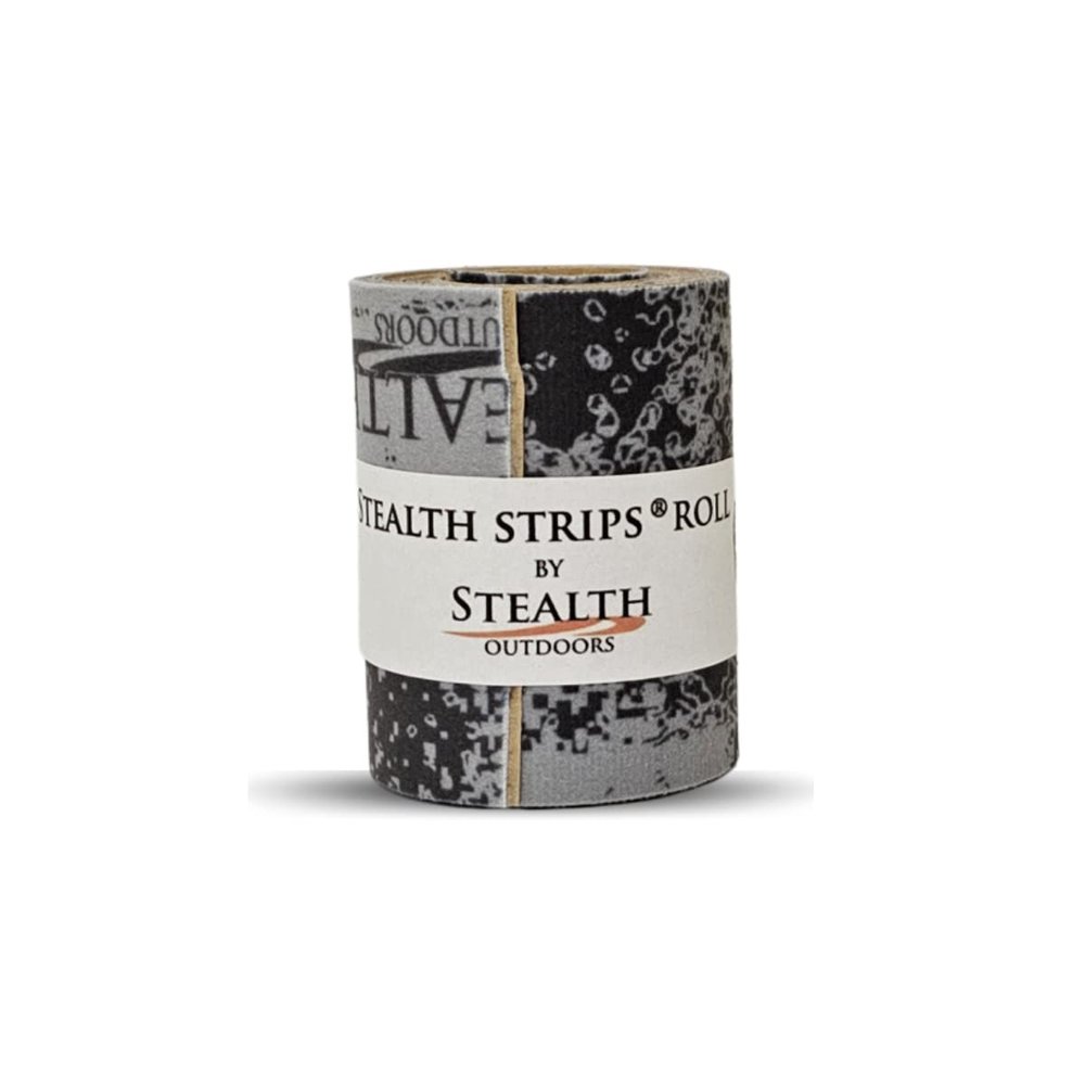 Stealth Strips Gray Camo Silencing Tape | Self Adhesive Silencing Fabric | Great for Quieting All of Your Metal Hunting Gear and Accessories | (2.5 X 60 Roll) (Gray Camo, 2.5" Wide)