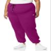 DKNY Womens Sport Metallic Logo Everyday Jogger Sweatpants, Magenta Purple Gold, 3X US view 1