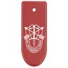 NDZ Performance Magazine Base Plate Finger Extension for Glock 43X 48 9mm Laser Engraved Anodized Aluminum in Red, Made in The USA - US Army Special Forces Emblem view 1
