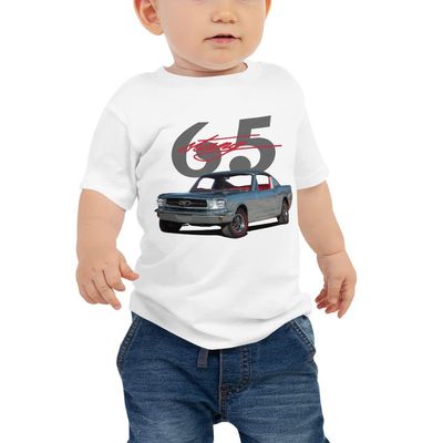 1965 K-Code Fastback Classic Collector Car Baby Jersey Short Sleeve Tee White