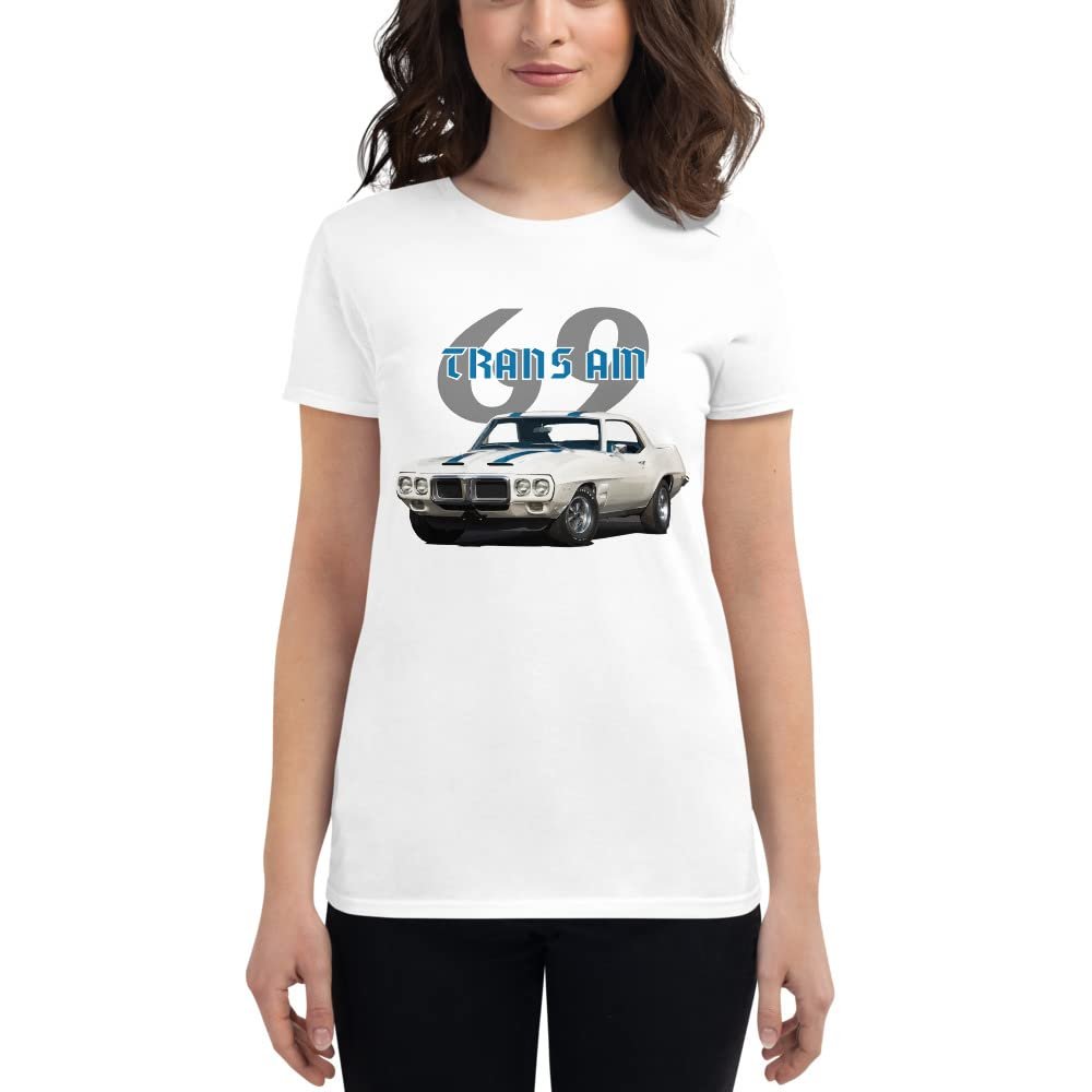 1969 Trans Am Cameo Ivory 69 Firebird Muscle car Women's Short Sleeve t-Shirt
