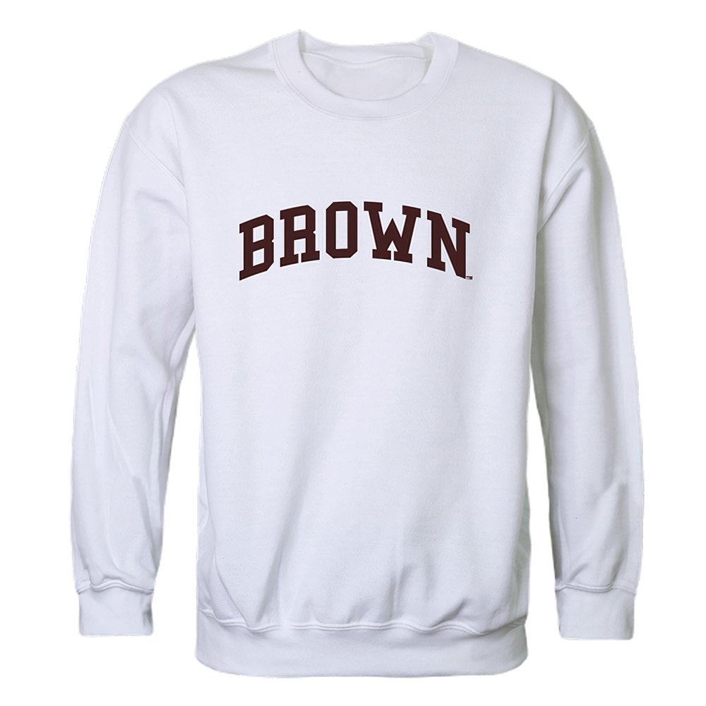 W Republic Brown Bears Arch Fleece Crewneck Pullover Sweatshirt, Adult Unisex, White, Medium - NCAA Officially Licensed Apparel