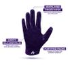 Repsters RPG1 Football Gloves - Adult & Youth Sizes (Eggplant, Adult - Small) view 2