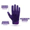 Repsters RPG1 Football Gloves - Adult & Youth Sizes (Eggplant, Adult - Small) view 3