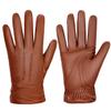 BISON DENIM Winter Genuine Sheepskin Leather Gloves for Men, Touchscreen Texting Warm Cashmere Lined Gloves for Driving (Tan,XX-Large) view 1