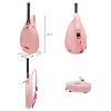 apott Pink Tennis Bag Waterproof Tennis Crossbody Backpack Sports Sling for Pickleball Racketball for Men Women view 4