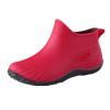 Fashion Woman Rain Shoes Outdoor Waterproof Women's Ankle Garden Boots Shoes Women Insulated Rain Boots (Red, 6.50) view 1