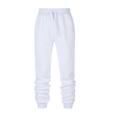 keusyoi Men's Jogging Sweatpants Male Running Sport Fitness Sportswear Breathable Pants Casual Cotton Trousers Pants White