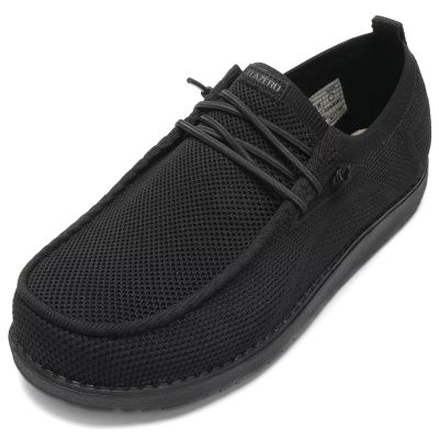 ITAZERO Extra Wide Shoes for Men 6E Comfortable Lightweight Orthopedic Loafers with Arch Support for Swollen Feet Big and Tall Shoes(Black 10.5)