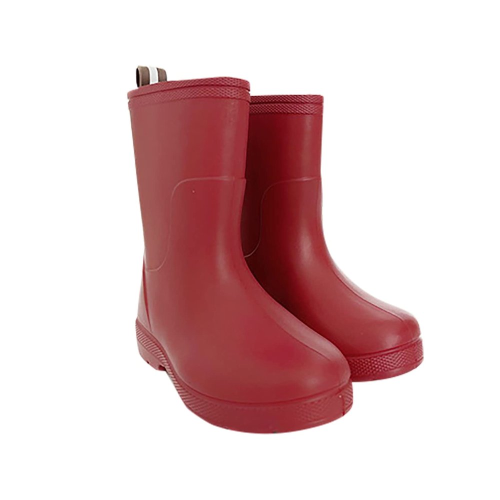 Baby Kids Easy On Antiskid Rain Shoes Boots For Toddler Little Kid Short Rain Boots Lightweight (Red, 11.5 Little Child)