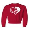 Large Red Youth Horse Girl Loves Horses Gift Idea Crewneck Sweatshirt view 1
