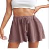 CRTGW Shorts for Women Knit Knot Front Wide Leg Shorts (Size : Small) view 1